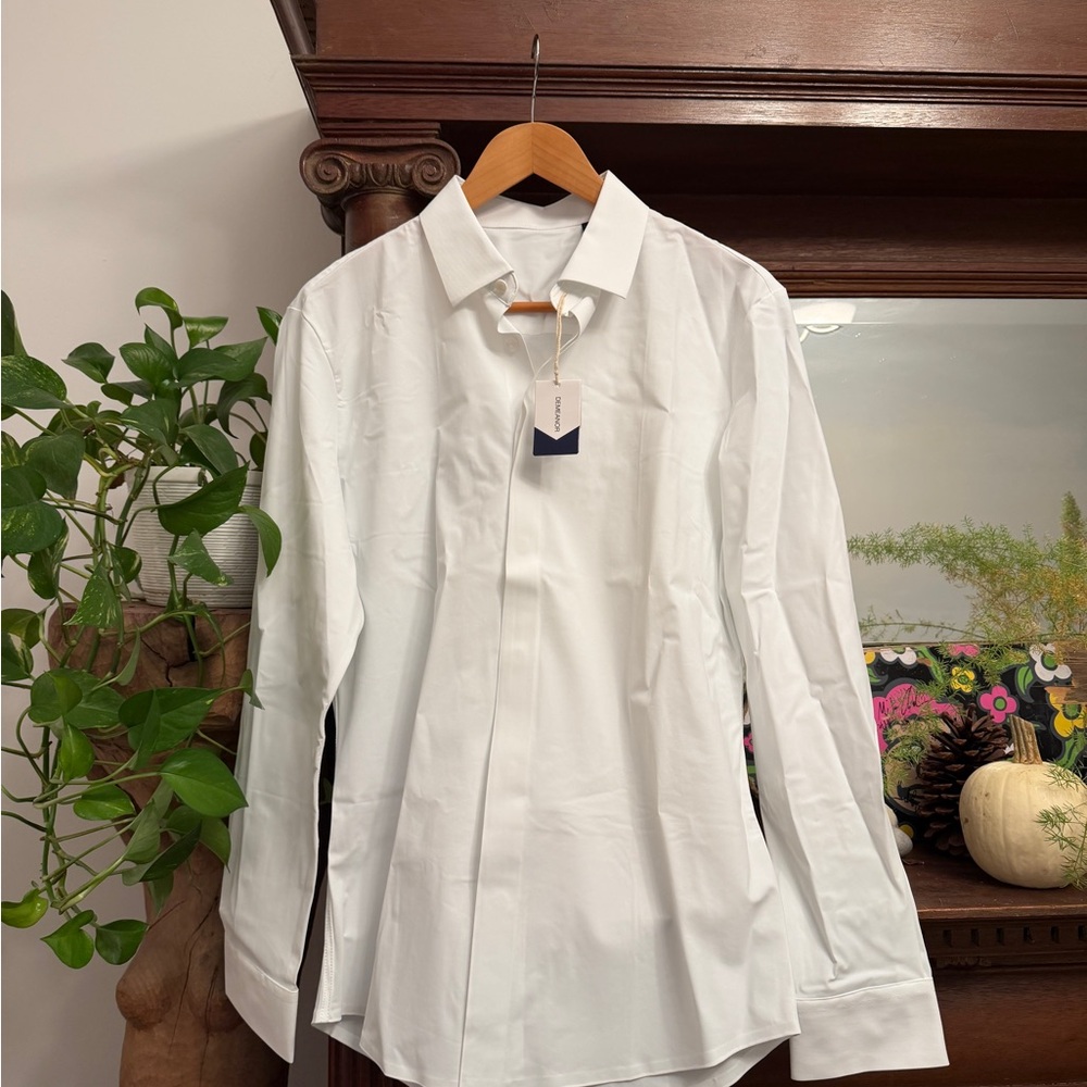 brand new dress shirt, stretchy material